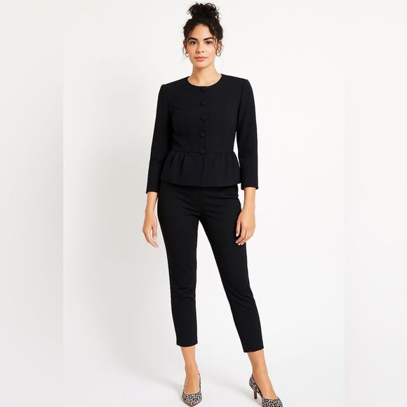 ModCloth Blazer Womens Size XS Black Peplum Crop Short Ruffle NWOT - Picture 1 of 11